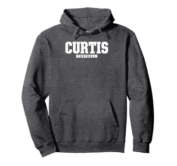 Curtis High School Football HS Pullover Hoodie by Curtis Vikings Official High School Gear – Polyester, Blue, Model M7NF2ESCFXD