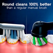 Electric Toothbrush Replacement Brush Heads by Oral-B – 1 Count (Pack of 2), Nylon, White, Pack of 2, Model CrossAction and Sensitive