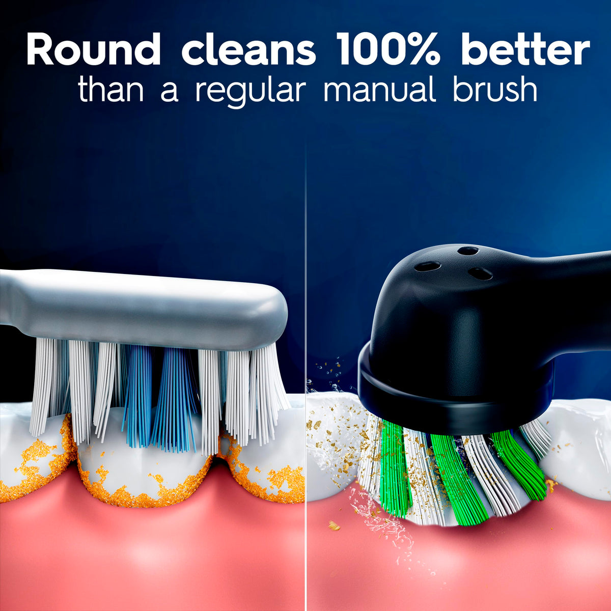 Electric Toothbrush Replacement Brush Heads by Oral-B – 1 Count (Pack of 2), Nylon, White, Pack of 2, Model CrossAction and Sensitive