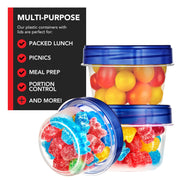 Stock Your Home 4 oz / blue / 6 Pack Container Sets