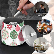 Christmas Light Ball Pattern Splash Ashtray with Lid by ALAZA – Stainless Steel, C4279, Model g541056504p1082c1149s2657