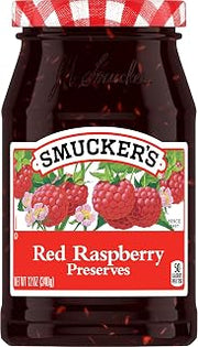 Smucker's Red Raspberry Preserves, 12 Ounces (Pack of 6)