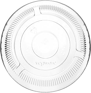 Vegware Flat Lid 9 thru 24 oz Cold Cup - 1000/Case