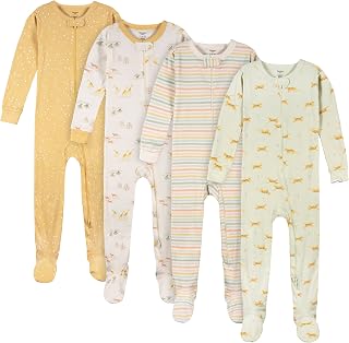 Gerber Baby Boys & Girls 4-Pack Footed Pajamas