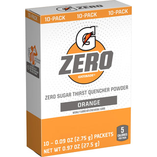 G Zero Powder Packets Orange 20oz 10ct by Gatorade – 0.97 Ounce (Pack of 1)