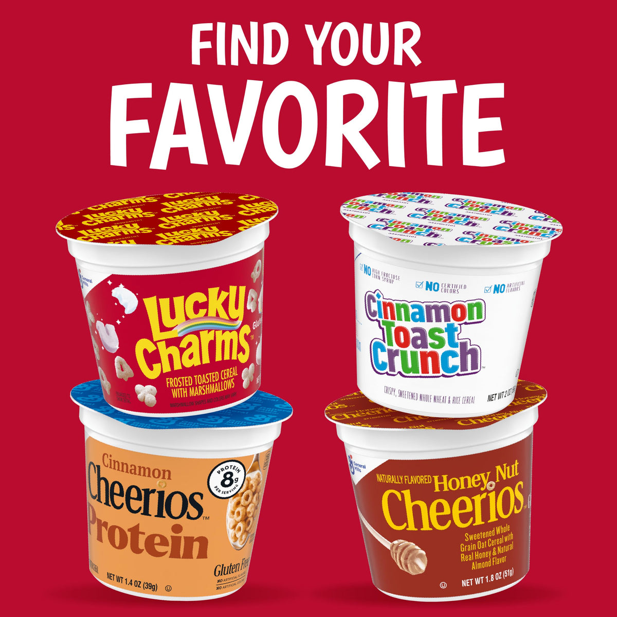 Lucky Charms Original Version / 1.7 Ounce (Pack of 12) / 12 Cold Cereal