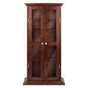 Wood DVD/CD Cabinet by Winsome – Medium, Engineered Wood, Antique Walnut, Model 94944