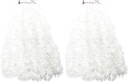 2 Packs White Super Duper Thick Tinsel Garland 50 Ft Total (Two Strands Each 25 ft Long) (White, 50 Ft. (Two 25 ft Tinsels) 2 Bags