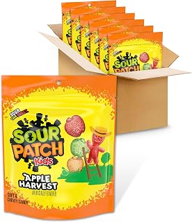 Sour Patch Kids Apple Harvest Soft & Chewy Candy, Halloween Candy, 6 - 10 oz Bags | Bulk Candy