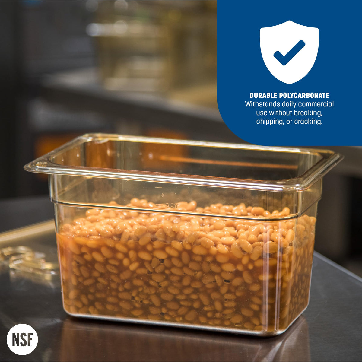 Carlisle FoodService Products Fourth Size 1 pack / Amber / 6" Deep Storage & Transport