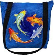 Betsy Drake TY857M 16 x 16 in. Swirling Koi Tote Bag - Medium