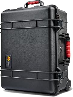 Pelican Protector 1560 Studio Case - with Padded Divider Interior, lid Organization and in-case Lighting (Black)