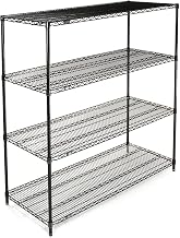 Nexel Wire Shelving, Black Epoxy, 60" W X 24" D X 74" H