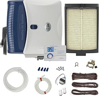 720AKZ Whole-House Fan-Powered Evaporative Humidifier – 21 GPD, Water Saving, Automatic Digital Control, Installation Kit, for up to 6,250 Sq. Ft., Part of the AprilAire Healthy Air System