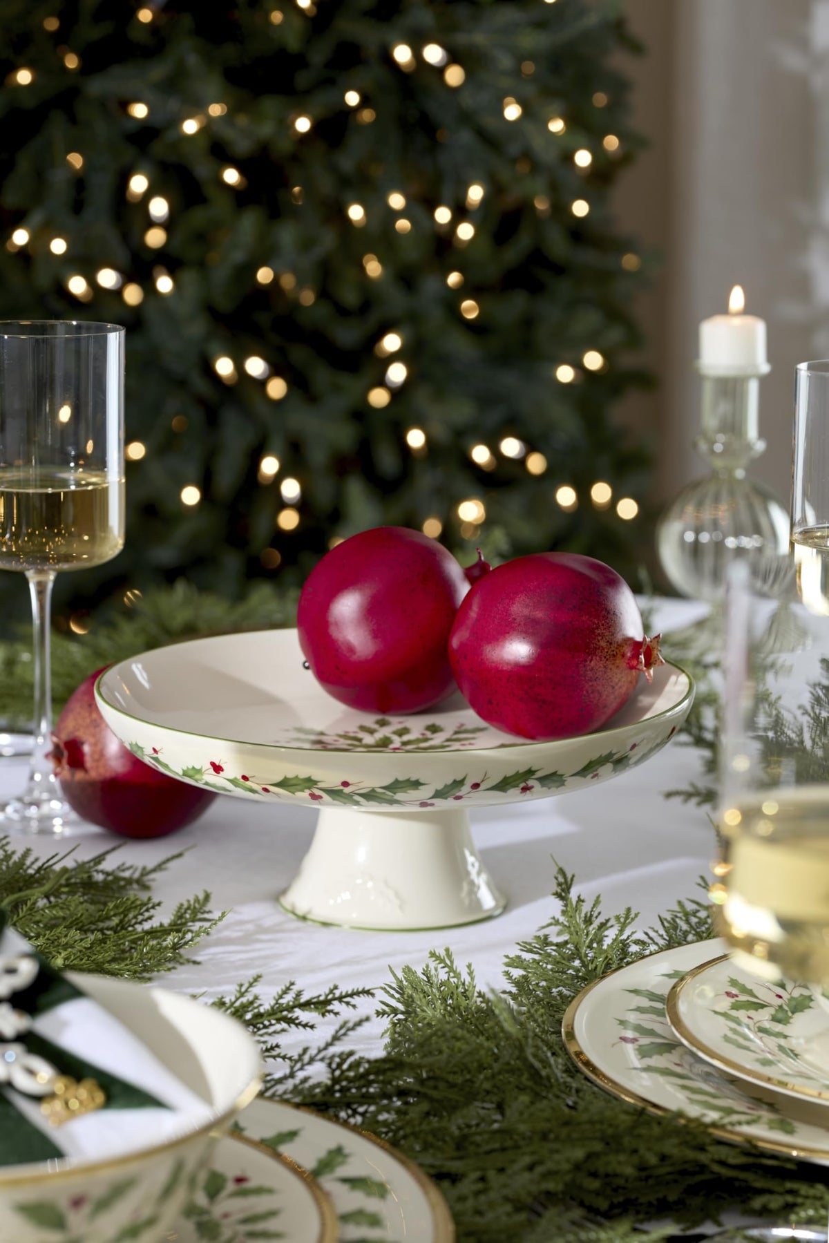 Holiday Pedestal Server by Lenox – 10", Porcelain, Multicolor, Model 899165