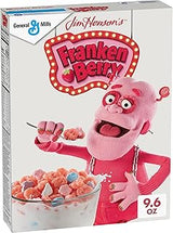 General Mills Franken Berry Cereal with Monster Marshmallows, Kids Breakfast Cereal, Limited Edition, Made with Whole Grain, 9.6 oz