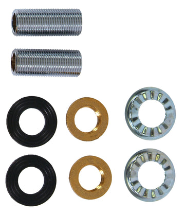 BK Resources Deck Mount Faucet Mounting Kit – Under 5", Rubber, Silver, Model BK-DMMK