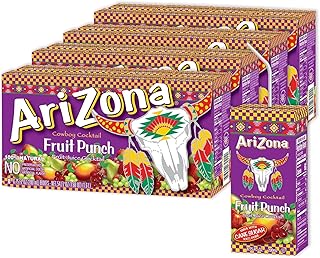 AriZona Fruit Punch, Juice Boxes | Cane Sugar | 6.75 fl oz (32 Pack)