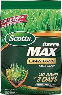 Scotts Green Max Lawn Food, 16.67 lbs. | Lawn Fertilizer for Grass Plus Iron Supplement, Grass Fertilizer, Covers 5,000 sq. ft.
