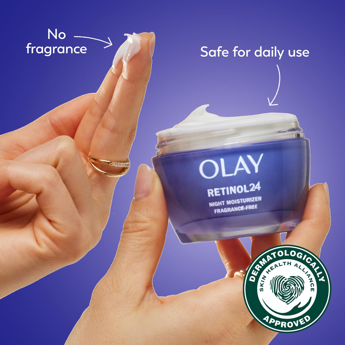 Retinol 24 Face Moisturizer by Olay – 0.5 Fl Oz (Pack of 2), Ivory, Pack of 41, Model av2022-Olay-face moisturizer fragrancefree trial size-abafcc01