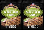 McCormick Grill Mates Garlic, Herb & Wine Marinade Mix, 0.87 oz (Pack of 2)