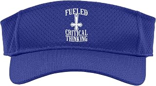 Fueled By Critical Thinking Atheism Rational Mind Sport Sun Visor