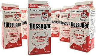Gold Medal Strawberry Candy Floss Sugar, 52 oz - 1/2 Gallon, 6 Pack