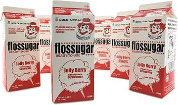 Gold Medal Strawberry Candy Floss Sugar, 52 oz - 1/2 Gallon, 6 Pack