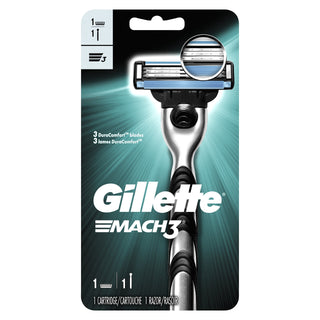 Mach3 Men's Razor by Gillette – 1 Count (Pack of 3), Black