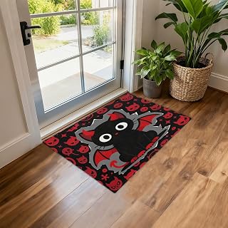 JUNZAN Soft Faux Lambskin Plush Non Slip Rubber Back Floor Rug One Size