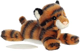 Aurora Shoulderkins 5.5" Taylor Tiger Adorable Stuffed Animal | Concealed magnet and fabric-covered base for secure shoulder wear
