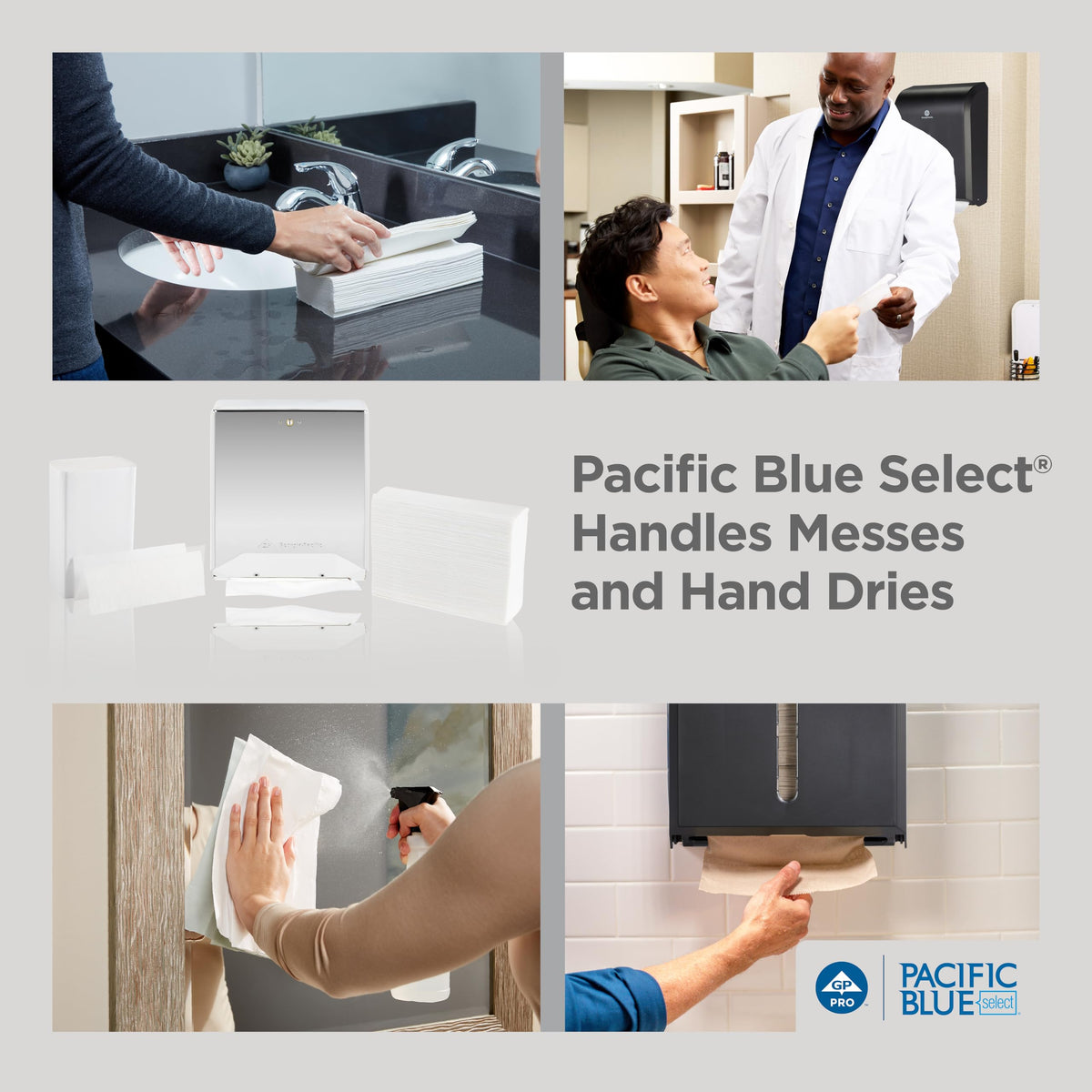 Georgia-Pacific Pacific Blue Select Multifold Paper Towels by GP PRO (Georgia-Pacific) – 20389, 250 Paper Towels Per Pack, 16 Packs Per Case