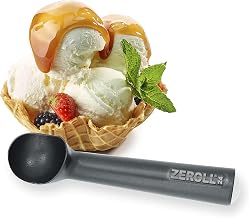 Zerolon Hardcoat Anodized Commercial Ice Cream Scoop with Unique Liquid Filled Heat Conductive Handle Easy Release Made in USA by Zeroll – 1.5-Ounce, 1.5 ounces, Model 1024-ZT