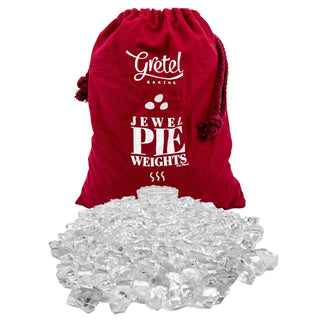 Gretel Baking Glass Pie Weights, Jewel Shape, 2.5 lb Clear