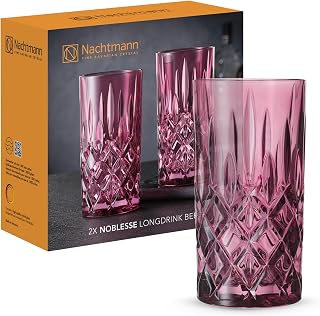 Nachtmann Noblesse Set of 2 Longdrink Glasses, Berry