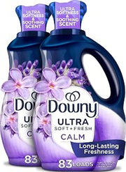 Downy Infusions CALM Liquid Fabric Softener, Soothing Lavender And Vanilla Bean, 56 Fl Oz, Fabric Conditioner For Softness And Scent, Pack of 2