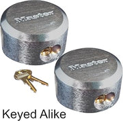 Master Lock 6271KA 2 Pack - 2-7/8in. ProSeries Reinforced Hidden Shackle Rekeyable Pin Tumbler Keyed Alike Padlock, Chrome