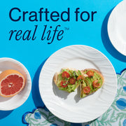Swept 18-Piece Dinnerware Set by Corelle – 18-Piece Set, Glass, Swept, Pack of 18, Model 1153306