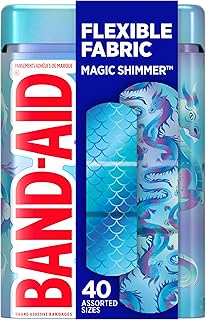 BAND-AID Brand Flexible Fabric Adhesive Bandages, Magic Shimmer, 40 Ct
