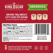 Anchovies Fillets in Olive Oil by King Oscar – 2 Ounce (Pack of 18), Pack of 18, Model 00034800600610