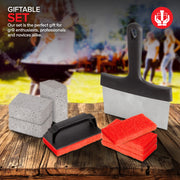 25-Piece Griddle Cleaning Kit by Modern Innovations – 25 Piece, Stone, Red, Pack of 25, Model 1310