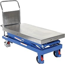 Vestil CART-1500-D-TS Steel Hydraulic Elevating Cart 47-1/2 in. x 24 in. 1500 Lb. Capacity Blue