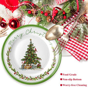 Loyim Melamine Christmas Plates, 8 Inch, Set of 6