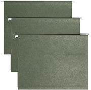 SMEAD Hanging File Folder, 1/5-Cut Adjustable Tab, Letter Size, Standard Green, Hanging Folders for Filing Cabinets, File Organizer Folder, 25 Count