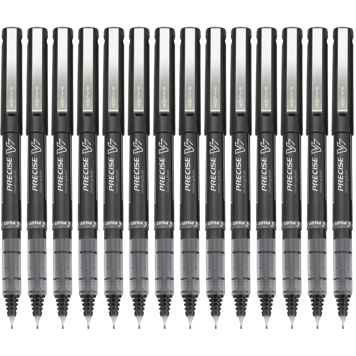 Precise V7, Fine Point 0.7 mm, Black Ink Pens, 14 Count (Pack of 7) by PILOT – 14 Count (Pack of 7), Metal, Black, Pack of 7, Model PV7B4BLK-AZCB