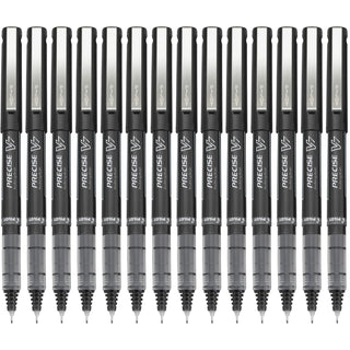 Precise V7, Fine Point 0.7 mm, Black Ink Pens, 14 Count (Pack of 7) by PILOT – 14 Count (Pack of 7), Metal, Black, Pack of 7, Model PV7B4BLK-AZCB