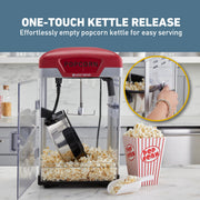 Theater Crazy Popcorn Machine by West Bend – 4-Qt., 4.0 liters, Polycarbonate (PC), Red, Model PCWBTCRD13
