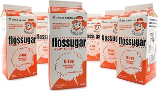 Gold Medal Orange Candy Floss Sugar, 52 oz - 1/2 Gallon, 6 Pack