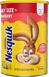 Nesquik Strawberry Flavor Powder Drink Mix Canister 35.5 oz