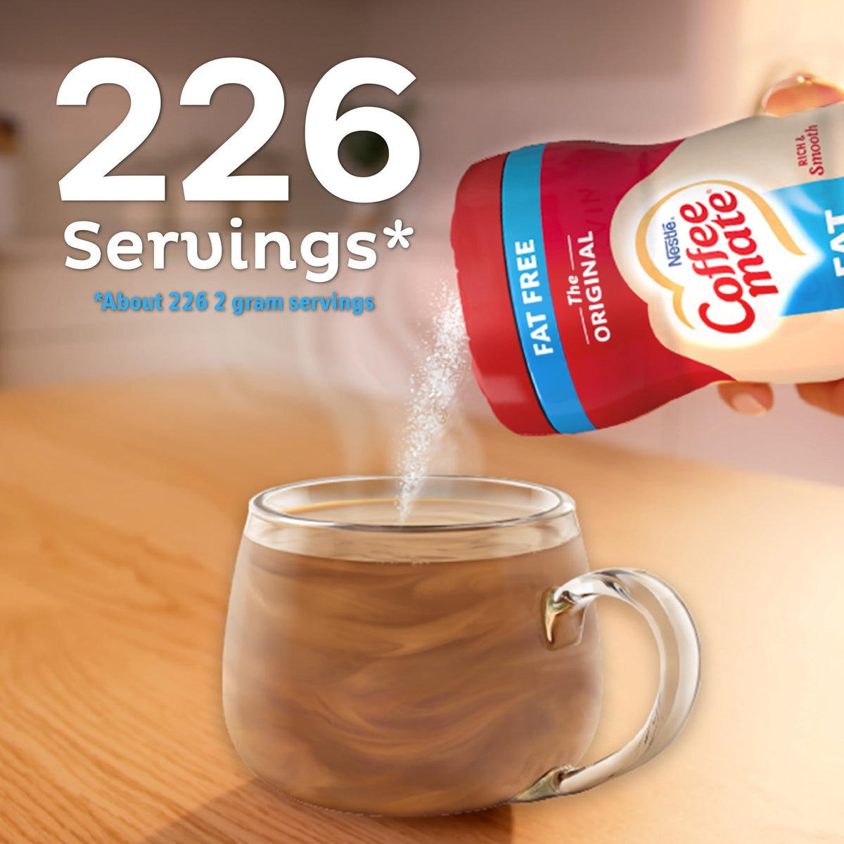 Original Fat Free Powder Creamer by Coffee Mate – 16 Ounce (Pack of 12), Nestle Coffee-mate Coffee Creamer Fat Free Original, Pack of 12 (16 Ounce), Pack of 12, Model 11001947